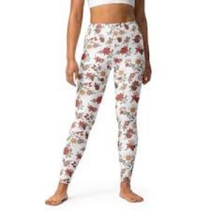 Lildy Floral Printed Cream Jegging Denim Leggings New
